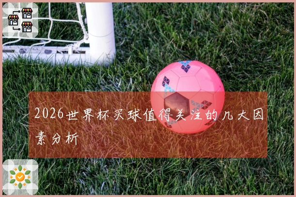 2026世界杯买球值得关注的几大因素分析